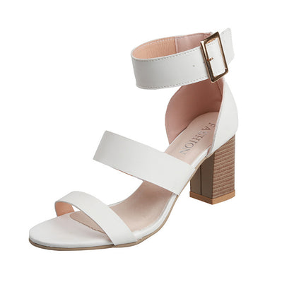 Women's High Heels Fashion Open Toe Thick Heel High Heel Sandals - Hiccupzz