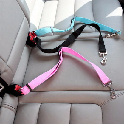 Adjustable Pet Cat Dog Car Seat Belt Pet Seat Vehicle Dog Harness Lead Clip Safety Lever Traction Dog Collars Dogs Accessoires Pets Products - Hiccupzz