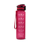 1L Tritan Water Bottle With Time Marker Bounce Cover Leakproof Cup For Sports Fitness