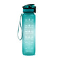 1L Tritan Water Bottle With Time Marker Bounce Cover Leakproof Cup For Sports Fitness
