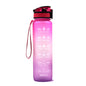 1L Tritan Water Bottle With Time Marker Bounce Cover Leakproof Cup For Sports Fitness