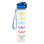 1L Tritan Water Bottle With Time Marker Bounce Cover Leakproof Cup For Sports Fitness