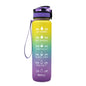 1L Tritan Water Bottle With Time Marker Bounce Cover Leakproof Cup For Sports Fitness