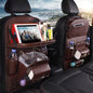 Luxury PU Leather Car Backseat Organizer with Foldable Table – Multi-Functional Car Seat Storage.