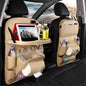 Luxury PU Leather Car Backseat Organizer with Foldable Table – Multi-Functional Car Seat Storage.