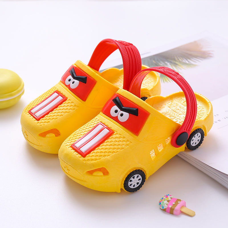 Children'S Slippers Summer New Boy Cartoon Car Baby Sandals Kids Indoor Non-Slip Girls Hole Shoes