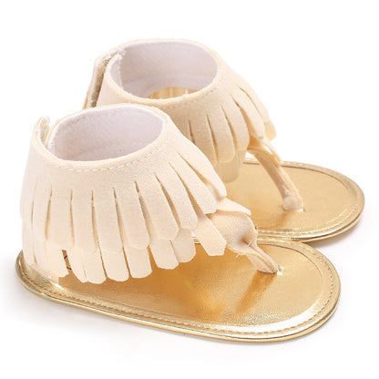 Baby Girl Toddler Shoes Multicolor Tassel Soft Sole Flip-flop Sandals Toddler Shoes - Hiccupzz