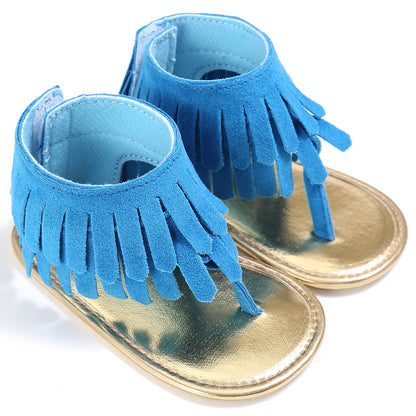Baby Girl Toddler Shoes Multicolor Tassel Soft Sole Flip-flop Sandals Toddler Shoes - Hiccupzz