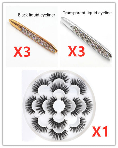 False Eyelashes Self-adhesive Eyeliner Multicolor - Hiccupzz