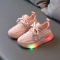 For Boys, Breathable Knit Light-Up Sneakers - Hiccupzz