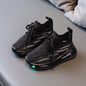 For Boys, Breathable Knit Light-Up Sneakers - Hiccupzz