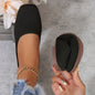 Women's Breathable Square Toe Slip-On Flats, Lightweight & Comfortable Casual Shoes - Hiccupzz
