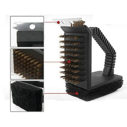 All In One Grill Scraper And Steel Brush Tool - Hiccupzz