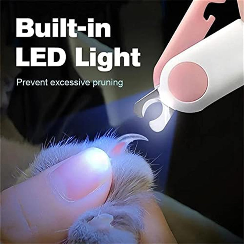 Professional Pet Grooming Kit: Dog & Cat Nail Clippers with LED Lights