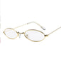 Metal Sunglasses Elliptical Sunglasses Small Frame Ocean Sunglasses Personality Glasses for Men and Women - Hiccupzz