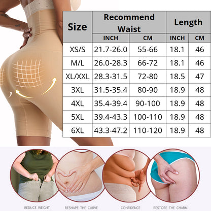 Womens High Waist Firm Tummy Control Shapewear Shorts Bodysuit - Seamless Mid-Thigh Slimmer - Comfortable Panty Style for a Sleek Silhouette - Ideal for Ladies - Hiccupzz