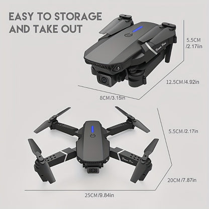 Foldable KBDFA E88 Drone with HD Camera, Obstacle Avoidance, and WIFI Control - Hiccupzz