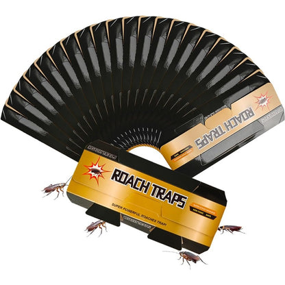 5 Packs Roach Trap – Long-Lasting Sticky Glue Traps for Cockroach and Bug Catching - Hiccupzz