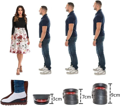 Invisible Height Increased Insole, Men Women Heel Lift Taller Shoe Inserts Pad Adjustable More Comfortable Supporting Insole For Unisex - Hiccupzz