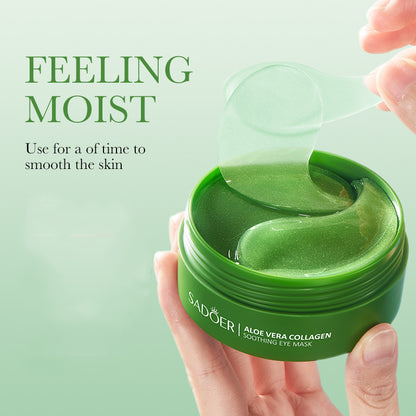 60pcs/box, Moisturizing and Firming Aloe Vera Collagen Eye Mask for Youthful and Radiant Eyes - Hiccupzz