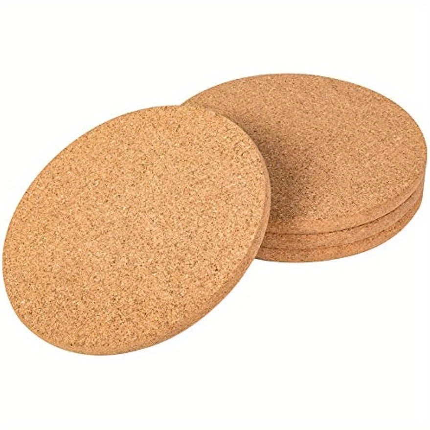 4pcs Trivet, Thick Round Cork, Hot Pads For Dishes, Pots, Pans And Plants, Hot Pads For Table And Countertop, Home, Kitchen Supplies