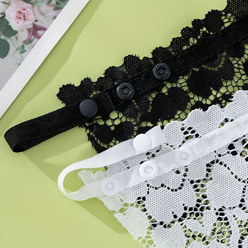 3 pcs Elegant Floral Lace Chest Cover with Semi-Sheer Anti-Peep Shield Pads - Women's Lingerie & Underwear Accessory