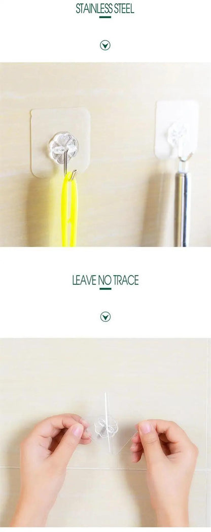 Punch-Free Wall Hook (1/5/10pcs): Self-Adhesive Plastic Hook for Keys, Hats, Towels, and Sundries - Storage Solution for Bathroom, Bedroom, Office, and Kitchen - Hiccupzz