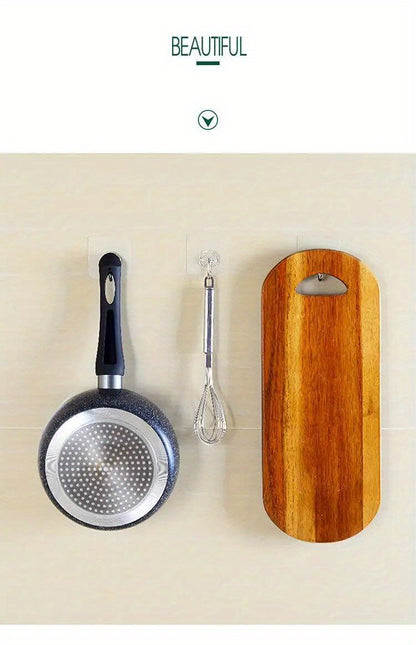 Punch-Free Wall Hook (1/5/10pcs): Self-Adhesive Plastic Hook for Keys, Hats, Towels, and Sundries - Storage Solution for Bathroom, Bedroom, Office, and Kitchen - Hiccupzz