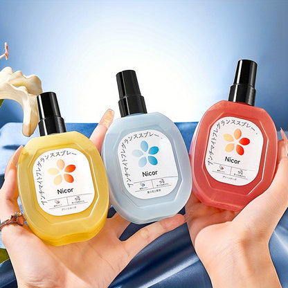 Nicor Clothes Mite Removal Fragrance Spray, 4.06oz, Long-Lasting and Antistatic, Freshens Air and Fabrics for Pillows, Couches, Towels - Hiccupzz