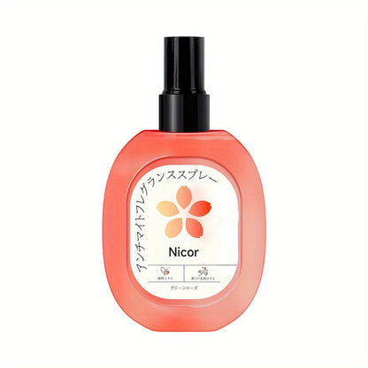 Nicor Clothes Mite Removal Fragrance Spray, 4.06oz, Long-Lasting and Antistatic, Freshens Air and Fabrics for Pillows, Couches, Towels - Hiccupzz