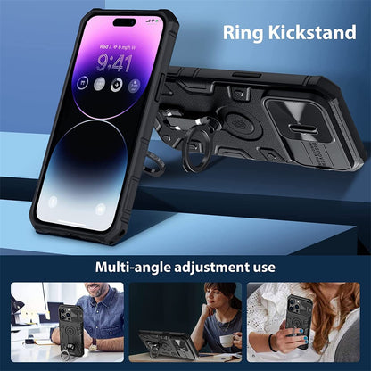Wefor Case for iPhone 14 Pro Max Case with Stand, Slide Camera Cover, Military Grade Shockproof Portective Case Compatible with MagSafe Wireless Charger&Magnetic Car Mount Holder - Hiccupzz