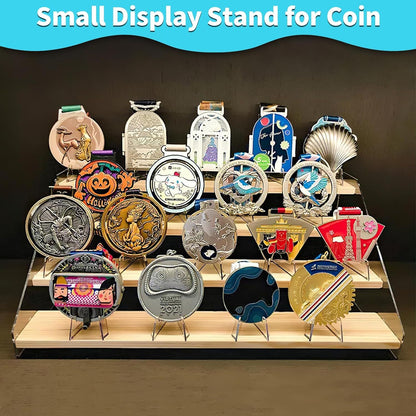 Acrylic Easel Stands: Clear Mini Display Holders (2/6/10/12 pcs) for Coins, Pocket Watches, Capsules, and Medals - Hiccupzz