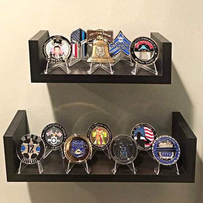 Acrylic Easel Stands: Clear Mini Display Holders (2/6/10/12 pcs) for Coins, Pocket Watches, Capsules, and Medals - Hiccupzz
