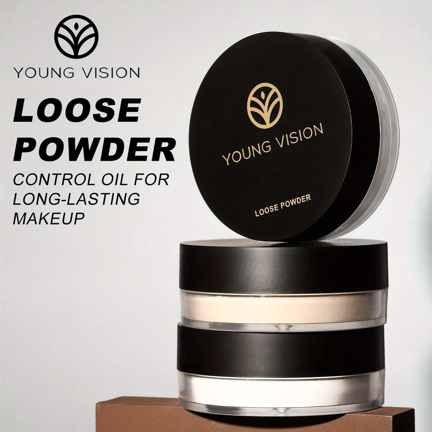 2pcs YOUNG VISION Flawless Finish Loose Powder - Translucent Setting Powder, Blurs Fine Lines & Imperfections, Lightweight, Long-Lasting, Suitable for All Skin Types, Makeup Essential