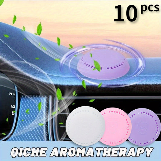 10pcs Long-Lasting Aromatherapy Air Fresheners with Extra Shell - Fragrant Solid Deodorizer Tablets for Home, Car, Bathroom, Bedroom, Wardrobe, and Toilet Odor Removal