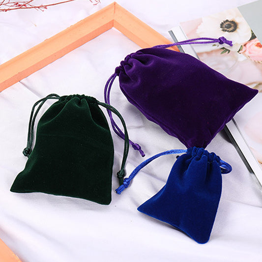 Velvet Jewelry Storage Bags (Set of 2) – Small Gift Wrapping Pouches for Party Favors and Keepsakes with Durable Drawstring Closure, Available in Assorted Colors