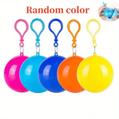 Compact Emergency Rain Poncho Keychain: Portable Disposable Raincoat for Travel, Hiking, Fishing, and Camping - Hiccupzz