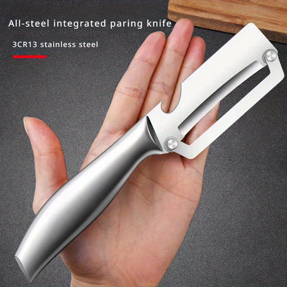 1 Pc Multifunctional Stainless Steel Peeler - Easy Peeling for Kitchen, All-Steel Sugar Cane Peeler, Convenient Essential for Families