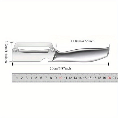 1 Pc Multifunctional Stainless Steel Peeler - Easy Peeling for Kitchen, All-Steel Sugar Cane Peeler, Convenient Essential for Families