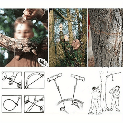 Portable Stainless Steel Survival Chain Saw - Manual Outdoor Wire Saw for Camping, Hiking, and Backpacking - Hiccupzz