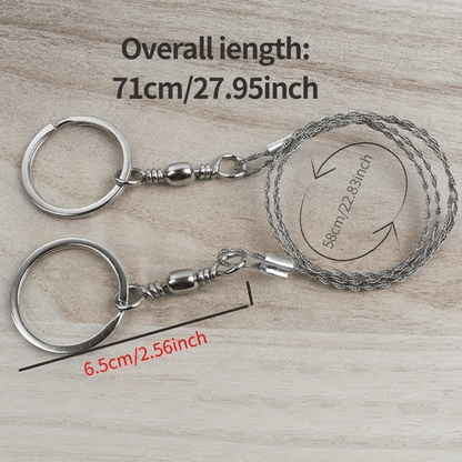 Portable Stainless Steel Survival Chain Saw - Manual Outdoor Wire Saw for Camping, Hiking, and Backpacking - Hiccupzz
