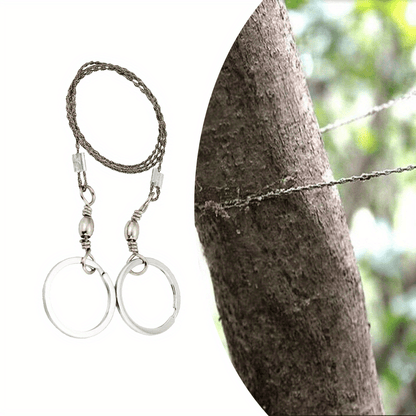 Portable Stainless Steel Survival Chain Saw - Manual Outdoor Wire Saw for Camping, Hiking, and Backpacking - Hiccupzz