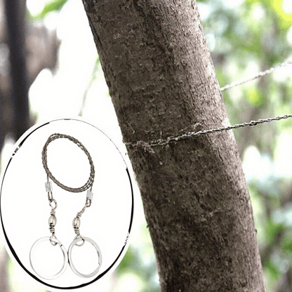 Portable Stainless Steel Survival Chain Saw - Manual Outdoor Wire Saw for Camping, Hiking, and Backpacking - Hiccupzz
