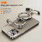 Suitable for iPhone 15 new frameless metal magnetic holder mobile phone case Apple 14 bare metal protective cover - Hiccupzz