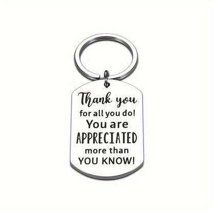 Personalized Stainless Steel Appreciation Keychains – Engraved Thank You Gifts for Professionals - Hiccupzz