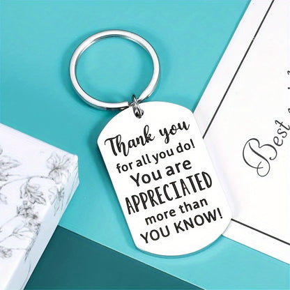 Personalized Stainless Steel Appreciation Keychains – Engraved Thank You Gifts for Professionals - Hiccupzz