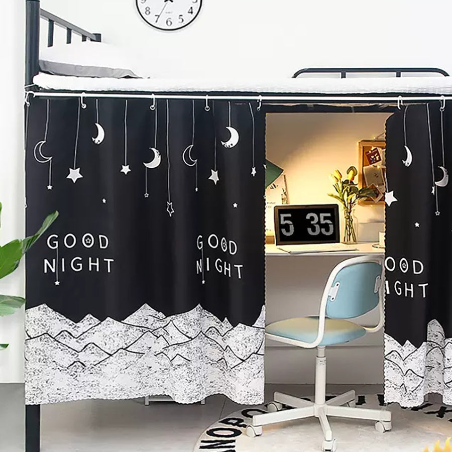 1 Pc Starry Night Bed Curtain - Dorm Room Privacy Divider, Blackout Window Treatment for Student Dorms, Machine Washable Polyester