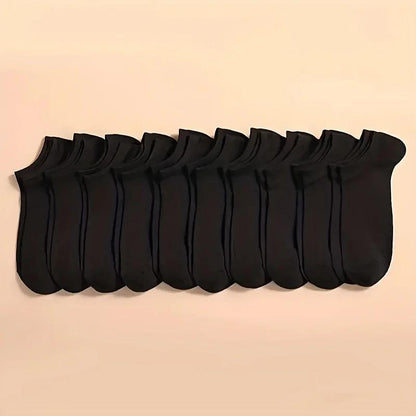 Unisex Low Cut Ankle Socks - 10/20/40 Pairs, Black, White, Grey - Hiccupzz