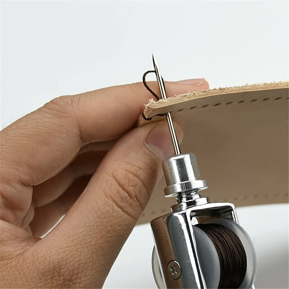 Professional Leather Sewing Awl Kit - Speedy Stitcher Tool for DIY Craft & Repair, Includes Needles - Leather