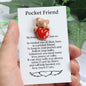 Pocket Friend Resin Love Heart Bear Hug Token – Lasting Keepsake Gift for Weddings, Birthdays, and Valentine's Day - Hiccupzz